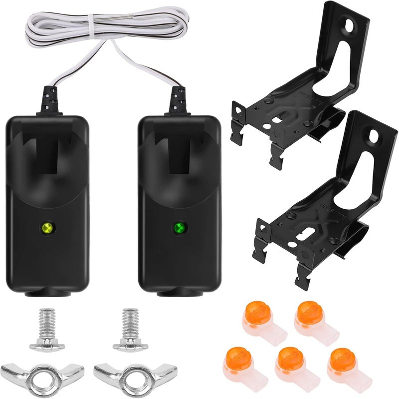 FEITON Garage Door Safety Sensor Beam Eyes, Garage Door Opener Parts Compatible with Liftmaster/Sears/Chamberlain/Craftsman/Linear Replacement (41A5034, 801CB-P) (Beam Eyes + Bracket) - Image 1